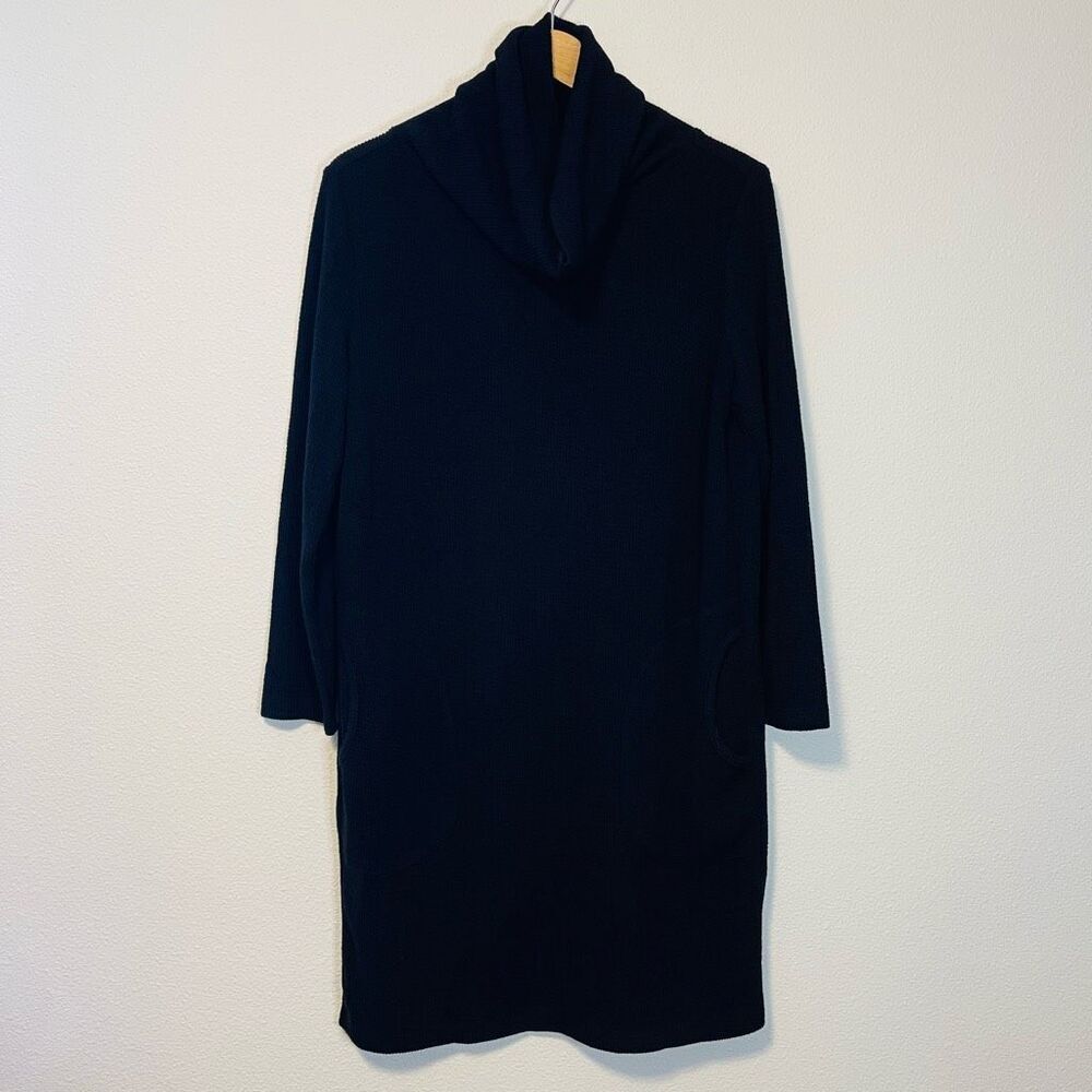 Clara Sun Woo Ribbed Cowl Turtleneck Tunic Sweater Dress Size Large